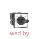 Переключатель вольтметра ONV3PBSZ, 0/L1-L2/L2-L3/L3-L1, IP65, монтаж на дверь