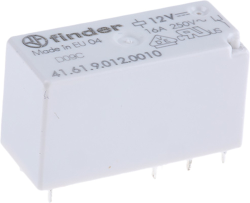 Низкопрофильное реле Finder 416190120010, 1CO, 16A(250VAC/30VDC), 12VDC