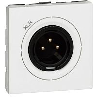 Legrand Mosaic - Аудиорозетка со штекером XLR 3-контактная, 2М, винт.зажим (белый)