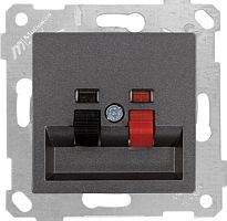 Розетка Mutlusan Rita Аудиорозетка, пруж.зажимы, 2-х контактная, дымчатый Розетка Mutlusan Rita Аудиорозетка, пруж.зажимы, 2-х контактная, дымчатый