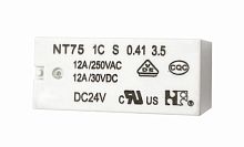 Реле Forward Relay NT75 1C S 0.41 3.5 12 DC24V, 12А(250VAC/30VDC), 1CO, AgSnO2, 24VDC, растр 3.5mm, IP67