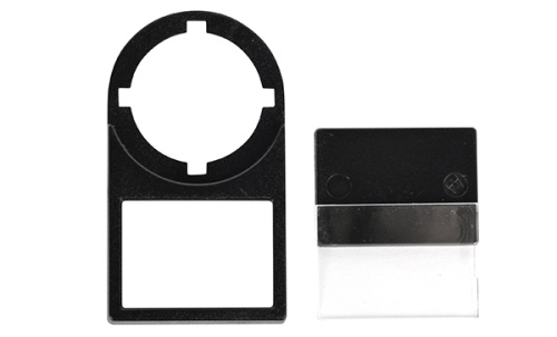 Держатель для таблички 25x18mm, с прозрачным окном, для одинарных кнопок 22mm (АРТ) фото 2