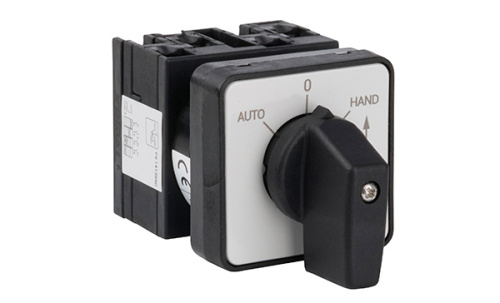 Переключатель Kripal UKT0-2-15907/E, 1P, 20A, тип AUTO-0-HAND←START (45°), на дверь, фронт IP65