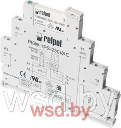 Реле интерфейсное PIR6W-1PS-24VAC/DC-R, 1CO, 6A(250VAC), 24VAC/DC, LED, W=6.2mm. Фото N2
