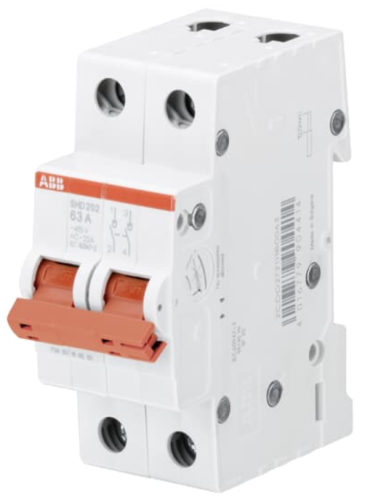 Выключатель нагрузки SHD202/40, 2P, 40A, 10kA, 2M ABB