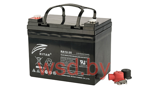 Батарея аккумуляторная Ritar RA12-35, F11(M6), 12V/35Ah, 168x195x130 HxLxW, 10.5kg, 12 лет	
