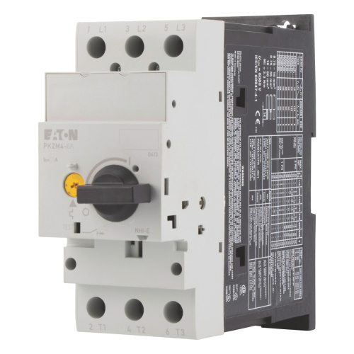 Авт. выключатель EATON PKZM4-50-EA, 3P, 50A, 400VAC, 50kA, It=40_50A, Ie=775A, 25kW(415VAC), CLASS 10A, управление рукояткой, обрыв L