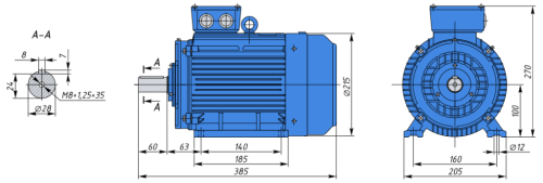 АИР100L2 IE1 5,5кВт 3000об/мин Электродвигатель IM 1081 (лапы) фото 2