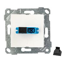 Розетка Mutlusan Rita оптическая двойная, белая