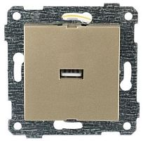 Розетка Mutlusan Rita 1xUSB Type A, для передачи данных, золото доре