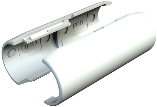 Муфта 2953 M M20 RW соединительная, трубы Quick-Pipe разъемная, IP44, наружн. Ø25,5мм, белый, ПВХ (OBO Bettermann)