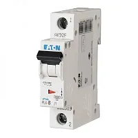 Автоматический выключатель EATON  PL6-D20/1, 1P, 20A, D, 6kA, 1M