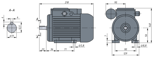 АИРЕ56B4 0,18кВт 1500об/мин Электродвигатель IM 1081 (лапы) фото 2 АИРЕ56B4 0,18кВт 1500об/мин Электродвигатель IM 1081 (лапы) фото 2