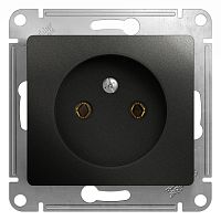 Розетка без заземления без шторок Glossa (Schneider Electric) Systeme Electric GSL000741 Антрацит