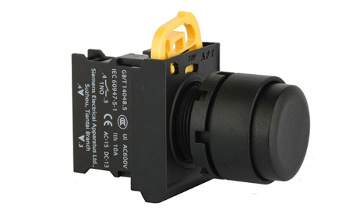 Кнопка выступающая АРТ PB3E, черная, без фиксации, без подсветки, 1NO, 6A 230VAC/24VDC, 22mm, IP65