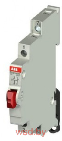 Кнопка E215-16-11C, 1NO+1NC, 16A(250VAC), без фикс., красная кнопка, 0,5M ABB. Фото N2