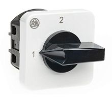 Переключатель Rade Koncar BS 16 55 U, 2P, 20A, тип 1-2 (90°), 2NO на 1_2, 2.5kW(230VAC по АС-23), на дверь, фронт IP40