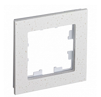 ATLASDESIGN NATURE 1-постовая РАМКА, МРАМОР КРЕМ РОЯЛ (Schneider Electric) Systeme Electric