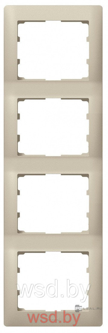 Galea Life - Рамка на 4 поста вертикальная, Titanium. Фото N2