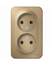 BLANCA Открытой Установки РОЗЕТКА двойная без заземления без шторок, 16А, 250В, ТИТАН (Schneider Electric) Systeme Electric