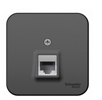 BLANCA Открытой Установки РОЗЕТКА телефонная RJ11, АНТРАЦИТ (Schneider Electric) Systeme Electric
