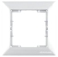 Рамка Mutlusan Candela 1 пост, к механизмам серии 21, белый