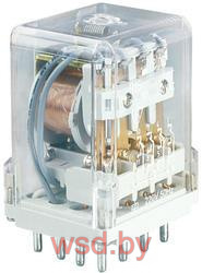 Реле R15-1014-23-1024-KLD, 4CO, 10A(250VAC), 24VDC, тест-кнопка, LED, выпрям. диод. Фото N2