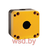 Osmoz - Корпус для поста кнопочного, пластик, желтый верх и черное основание, 1 монтажное место, IP66, IK07
