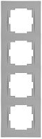 Рамка Mutlusan Rita 4 поста, вертикальный монтаж, серый