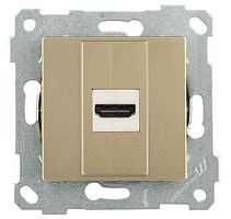 Розетка Mutlusan Rita 1xHDMI, золото доре