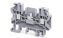 Клемма с размыкателем Connectwell CDS4U /6х62,6mm, винтовая, 2 присоед., 4(max 6)mm2, 32A, 800V, серая