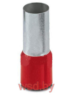 Кабельный наконечник AI 95 - 25 RD изолированный, сечение 95mm2, длина 25mm, красный (упак. 25шт.). Фото N2