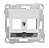 Адаптер Mutlusan для разъемов Keystone, с маркировкой, двойной, белый