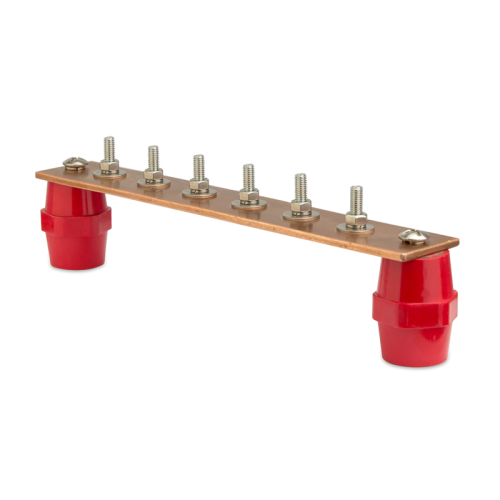 Шина ГЗШ 240х20х5, 6хМ6, медная, с изоляторами Шина ГЗШ 240х20х5, 6хМ6, медная, с изоляторами