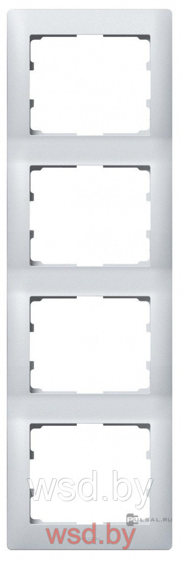 Galea Life - Рамка на 4 поста вертикальная, Aluminium. Фото N2