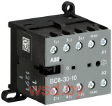 Мини-контактор BC6-30-10-01, Uк=24VDC, 9A (20A по AC-1), 1NO всп. контакт