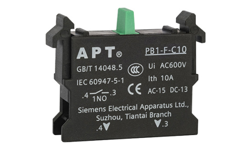 Блок-контакт APT 1NO, 6A 230VAC/24VDC, монтаж на адаптер, для PB1 серии