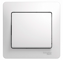 Выключатель 1-клавишный с рамкой Glossa Systeme Electric (Schneider Electric) GSL000112 Белый