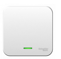 BLANCA Открытой Установки 1-клавишный выключатель с подсветкой с монтажной пластиной, 10А, 250B, БЕЛЫЙ (Schneider Electric) Systeme Electric