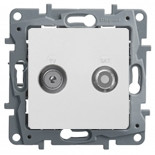 Legrand Etika - Розетка TV-SAT двухкабельная 5-862MHz/950-2400MHz (белый) Legrand Etika - Розетка TV-SAT двухкабельная 5-862MHz/950-2400MHz (белый)