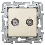Legrand Etika - Розетка TV-SAT двухкабельная 5-862MHz/950-2400MHz (слоновая кость) Legrand Etika - Розетка TV-SAT двухкабельная 5-862MHz/950-2400MHz (слоновая кость)