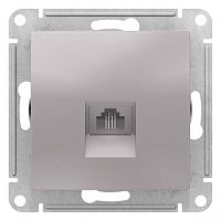 Розетка телефонная RJ11, механизм, Алюминий AtlasDesign (Schneider Electric) Systeme Electric Розетка телефонная RJ11, механизм, Алюминий AtlasDesign (Schneider Electric) Systeme Electric