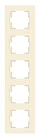 Рамка Mutlusan Rita 5 постов, вертикальный монтаж, слоновая кость Рамка Mutlusan Rita 5 постов, вертикальный монтаж, слоновая кость