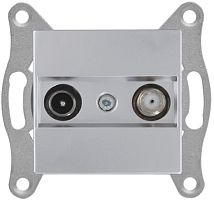 Розетка Mutlusan Rita TV-SAT, проходная, 4Дб/F разъем, нерж. сталь Розетка Mutlusan Rita TV-SAT, проходная, 4Дб/F разъем, нерж. сталь