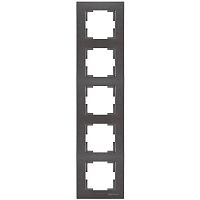 Рамка Mutlusan Rita 5 постов, вертикальный монтаж, дымчатый Рамка Mutlusan Rita 5 постов, вертикальный монтаж, дымчатый