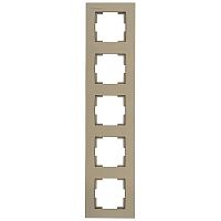 Рамка Mutlusan Rita 5 постов, вертикальный монтаж, антрацит Рамка Mutlusan Rita 5 постов, вертикальный монтаж, антрацит