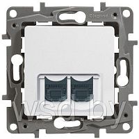 Legrand Etika - Розетка RJ11+RJ45, 2M, 5E UTP (белый) Legrand Etika - Розетка RJ11+RJ45, 2M, 5E UTP (белый)