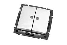 Legrand Legrand Valena - Выключатель двухклавишный с подсветкой, белый (индивидуальная упаковка) Legrand Legrand Valena - Выключатель двухклавишный с подсветкой, белый (индивидуальная упаковка)