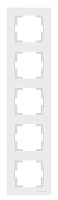 Рамка Mutlusan Rita 5 постов, вертикальный монтаж, белая Рамка Mutlusan Rita 5 постов, вертикальный монтаж, белая