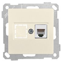 Розетка телефонная Mutlusan 1хRJ-12, слоновая кость Розетка телефонная Mutlusan 1хRJ-12, слоновая кость